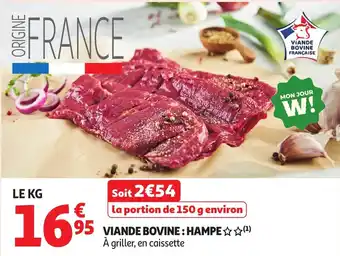 Auchan Viande bovine hampe offre