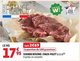 Auchan Viande bovine: faux-filet offre