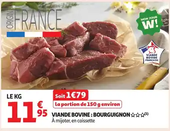 Auchan Viande bovine bourguignon offre