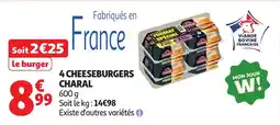 Auchan CHARAL 4 cheeseburgers offre