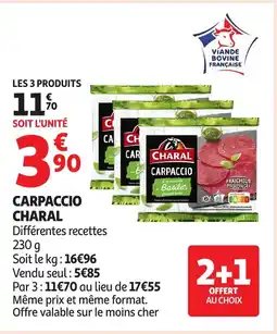 Auchan CHARAL Carpaccio offre