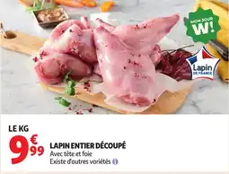 Auchan Lapin entier découpé offre