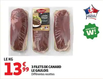 Auchan LE GAULOIS 3 filets de canard offre