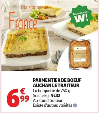Auchan Parmentier de boeuf auchan le traiteur offre