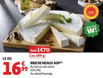 Auchan Brie de meaux aop offre