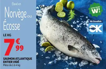 Auchan Saumon atlantique entier vidé offre