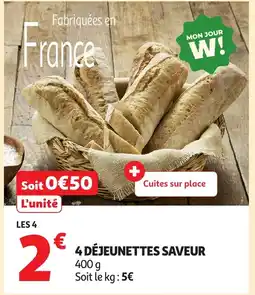 Auchan 4 déjeunettes saveur offre