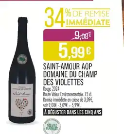 Match Domaine du Champ des Violettes Saint-Amour AOP offre