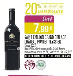 Match Château Pontet Teyssier Saint emilion grand cru aop offre