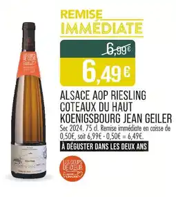 Match Alsace aop riesling coteaux du haut koenigsbourg jean geiler offre