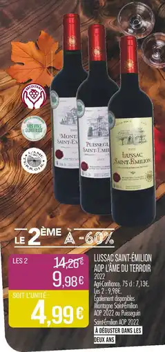 Match L'âme du terroir Lussac Saint-Émilion AOP offre