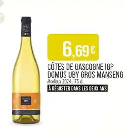 Match DOMUS UBY CÔTES DE GASCOGNE IGP GROS MANSENG offre