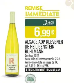 Match Alsace aop klevener de heiligenstein ruhlmann offre