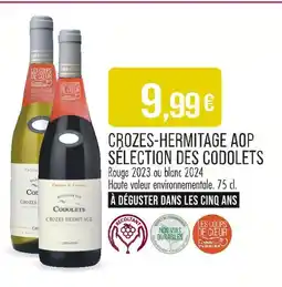 Match SÉLECTION DES CODOLETS Crozes-Hermitage AOP offre
