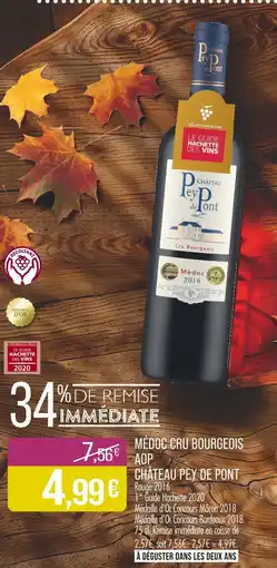 Match Château Pey de Pont Médoc Cru Bourgeois AOP offre