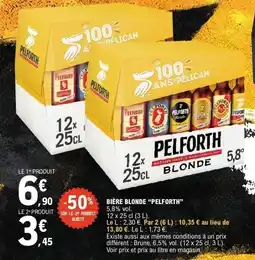 E.Leclerc Biere blonde pelforth offre