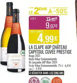Match La clape aop château capitoul cuvée prestige offre