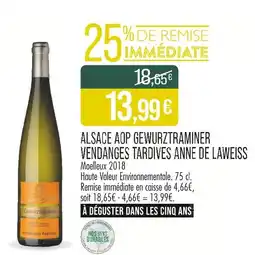 Match Anne de Laweiss Alsace AOP Gewurztraminer Vendanges Tardives offre