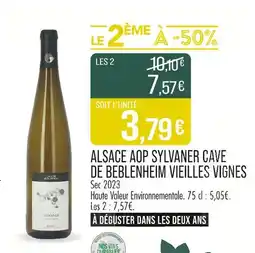 Match Cave de Beblenheim Alsace AOP Sylvaner Vieilles Vignes offre