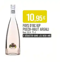 Match PUECH-HAUT ARGALI Pays d’Oc IGP offre