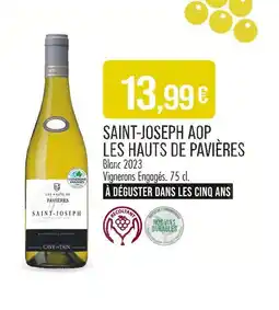 Match LES HAUTS DE PAVIÈRES Saint-joseph aop offre