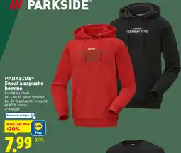 Lidl PARKSIDE Sweat à capuche homme offre