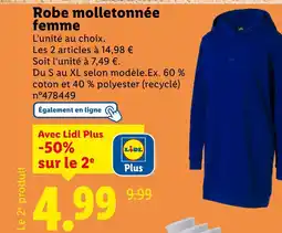 Lidl Robe molletonnée femme offre