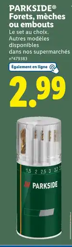 Lidl PARKSIDE Forets, mèches ou embouts offre