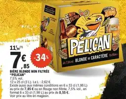 E.Leclerc Bière blonde non filtrée pelican offre
