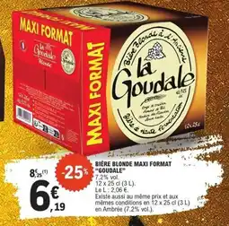 E.Leclerc Bière blonde maxi format goudale offre