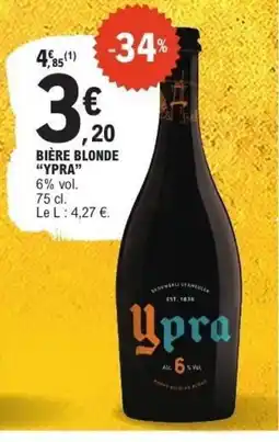 E.Leclerc Bière blonde "ypra" offre