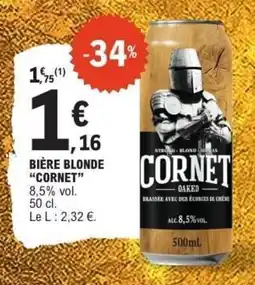 E.Leclerc Bière blonde cornet offre