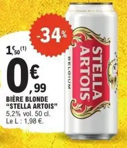 E.Leclerc Bière blonde stella artois offre