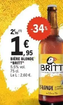 E.Leclerc Bière blonde britt offre