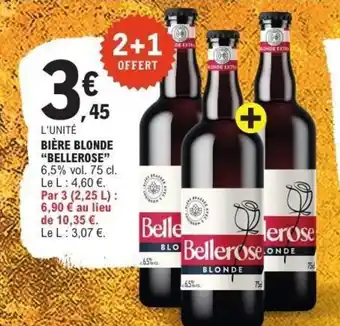 E.Leclerc Bière blonde bellerose offre