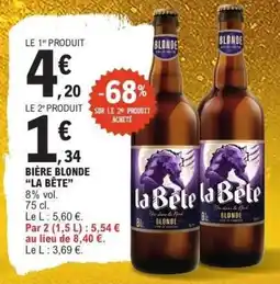 E.Leclerc bière blonde la bête offre