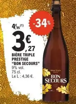 E.Leclerc Bière triple prestige bon secours offre