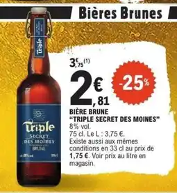 E.Leclerc Bière brune triple secret des moines offre