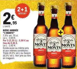 E.Leclerc Bière ambrée 3 monts offre