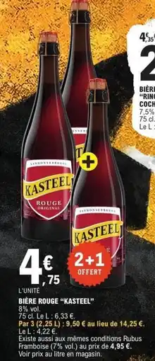 E.Leclerc Bière rouge kasteel offre