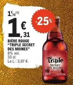 E.Leclerc Bière rouge triple secret des moines offre