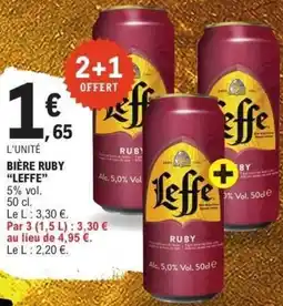 E.Leclerc L'unité bière ruby leffe offre