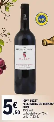E.Leclerc Igp (3) buzet “les hauts de ternac" offre