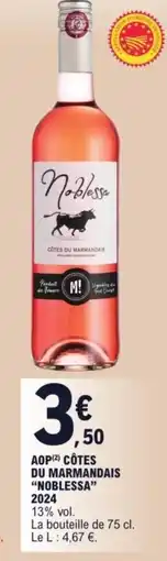 E.Leclerc Aop du marmandais "noblessa" côtes 2024 offre