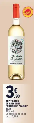 E.Leclerc Aop côtes de gascogne "grains de plaisir” 2023 offre