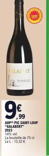 E.Leclerc Aop pic saint-loup "galabert" 2023 offre