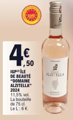 E.Leclerc Igp île de beauté domaine alzitella 2024 11,5% vol. la bouteille de 75 cl. offre