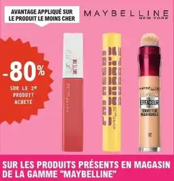 E.Leclerc Sur les produits présents en magasin de la gamme maybelline offre