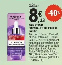 E.Leclerc Soin visage "revitalift de l'oréal paris" offre