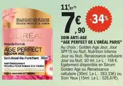 E.Leclerc Soin anti-age age perfect de l'oréal paris offre